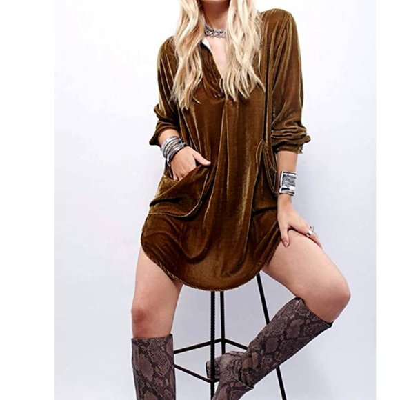 NWT Woodland Celtic Velvet Shirt Mini Dress - Picture 2 of 5